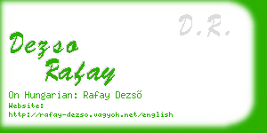 dezso rafay business card